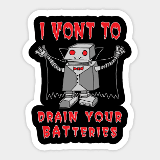 Robot Vampire Sticker